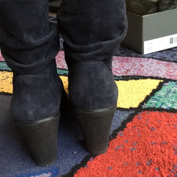 Vince Camuto Suede Booties in Dark Navy - Picture 5 of 6